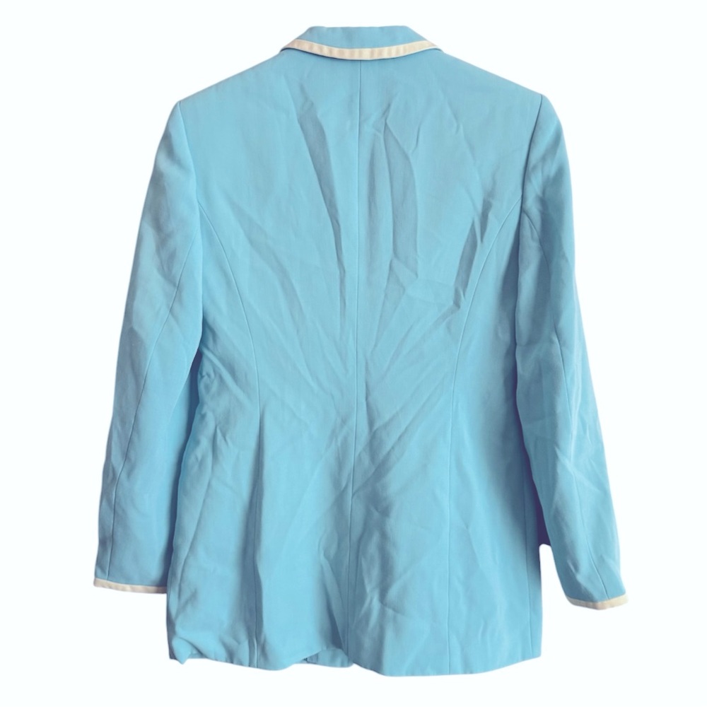 Vintage Mondi Light Pale Blue Nautical Coastal Cruise Blazer Jacket - Picture 2 of 5